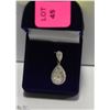 Image 2 : STAMPED .925 SILVER DIAMOND PENDANT.