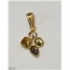 Image 2 : 14K YELLOW GOLD FANCY COLOURED DIAMOND PENDANT