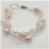 Image 1 : EC129-117 SILVER PEARL BRACELET