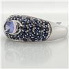 Image 2 : EC129-105 SILVER TANZANITE & SAPPHIRE (1.5CT) RING