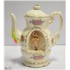 Image 1 : 1940'S MUSICAL TEA POT W/BALLERINA GOLD PLATED
