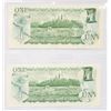Image 2 : 1973 X 2 IN SEQUENCE CANADA $1 DOLLAR