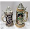 Image 1 : PAIR OF VINTAGE 1L BEER STEINS