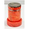 Image 2 : ALABASTER ORANGE ITALIAN MARBLE 3 PIECE CUP CANDLE