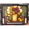 Image 1 : FRAMED PICTURE OF WINE & FRUIT 38X49"
