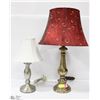 Image 1 : PAIR OF MISMATCHED TABLE LAMPS