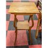 Image 1 : WOODEN 2 TIER PARLOUR TABLE APPROX H-30" W-19"
