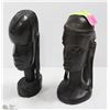 Image 1 : PAIR OF AFRICAN CARVED WOODEN HEADS