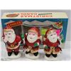 BOX OF 3 VINTAGE SANTA CANDLES