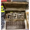 Image 2 : VINTAGE METAL TOOL BOX WITH VARIOUS CONTENTS