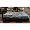 Image 2 : BROWN LEATHERETTE BEDFRAME - DOUBLE SIZE