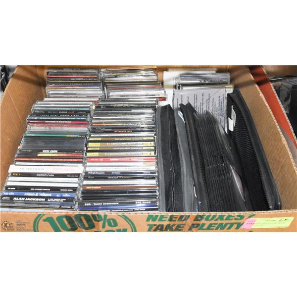 BOX WITH OVER 210 CDS - ROCK, POP, COUNTRY,