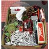 Image 1 : BOX WITH CHRISTMAS ITEMS INCL. ICICLE HANGING