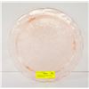 Image 1 : DEPRESSION GLASS PINK CAKE SERVING PLATE