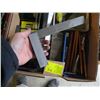 Image 2 : BOX OF MISC. RULERS, MEASURING TOOLS, PENS & PENCILS, ETC.