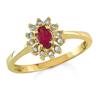 Image 1 : $1,399 Genuine 0.50 ct Diamond & Ruby Ring 14K