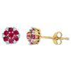 Image 1 : $1,499 Genuine 0.50ct Diamond & Ruby Earrings 14K