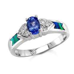 $3,999 Genuine 0.57 ct Diamond & Tanzanite Ring 14K