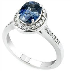 $3,600 Genuine 2.19ct Sapphire & Diamond Ring 14K Gold