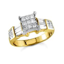 $8.999 Genuine 1.25 ct Diamond Engagement Ring 14K Gold