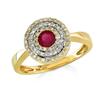 Image 1 : $2,399 Genuine 0.62 ct Diamond & Ruby Ring 14K