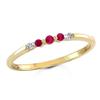 Image 1 : $1,199 Genuine 0.11 ct Diamond & Ruby Ring 14K