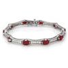 Image 1 : $10,300 Genuine 10.16 ct Ruby & Diamond Bracelet 14K
