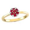 Image 1 : $1,399 Genuine 0.40 ct Diamond & Ruby Ring 14K