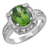 Image 1 : $2,999 Genuine 3.76 ct Diamond & Peridot Ring 14K