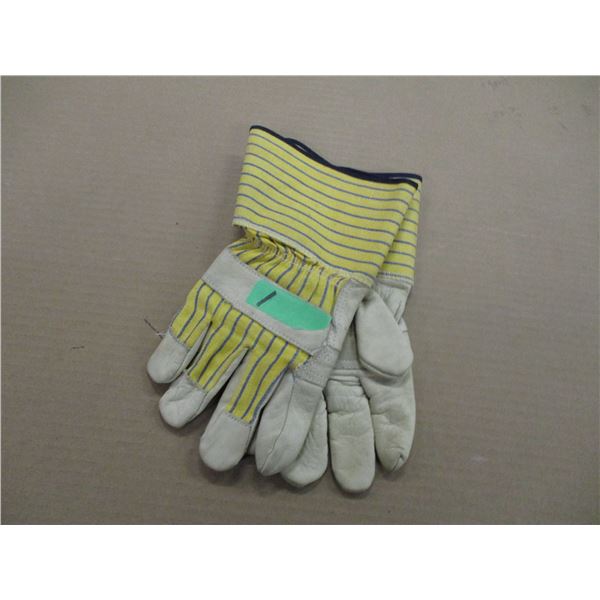 WORK GLOVES WITH LINED PALM (PAIR) (SIZE MEDIUM?)