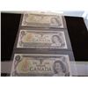 Image 1 : STOCK SHEET 1973 SEQUENTIAL SERIAL NUMBERS UNCIRCULATED LAST OF CANADA $1 BILLS