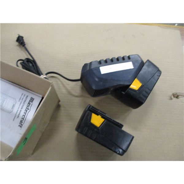 MASTERCRAFT 18 VOLT BATTERIES (2) & CHARGER