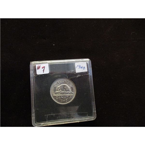 1940 CANADA KING GEORGE VI CH/AU NICKEL