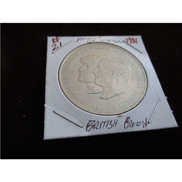 1981 PRINCE OF WALES & LADY DIANA CROWN DOLLAR