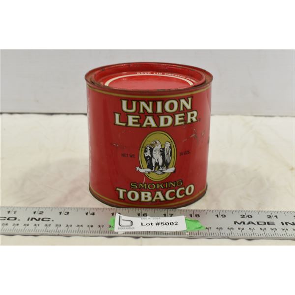 Union Leader Tobacco Tin