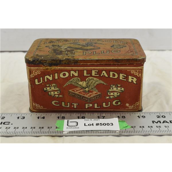 Rectangle Union Leader Tobacco Tin
