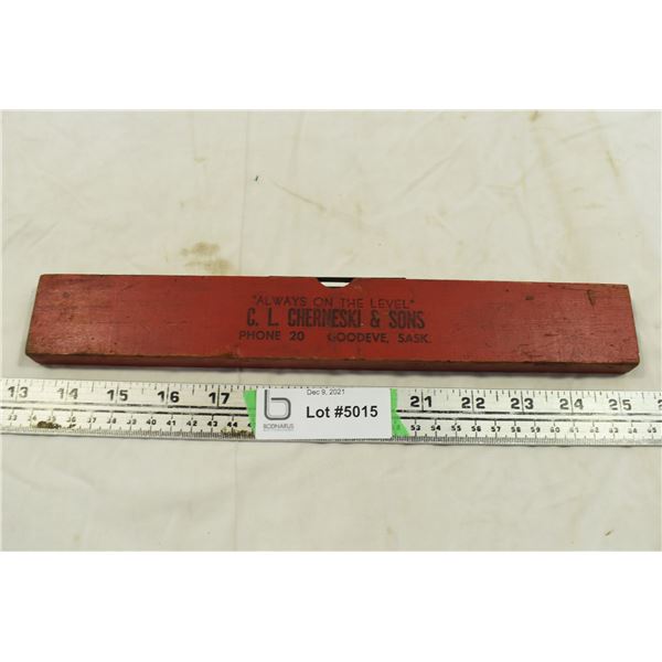 C.L Cherneski + Sons advertisment ruler - Goodeve, SK