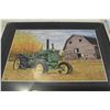 Image 2 : John Deere AR + hip roof barn print - in glass frame