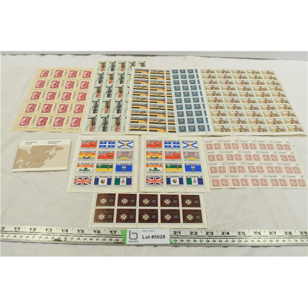 10 Pages of Canadian Stamps