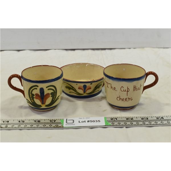 Made in England Pottery – Sugar Dish & Tea Cups