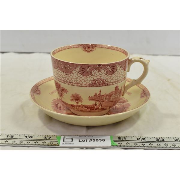 Kelvington, SK advertising - Large Mug with collector plate - Adam's England - Compliments of D.A. T
