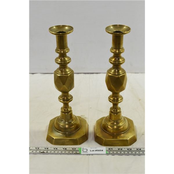 Heavy Brass Candle Holders