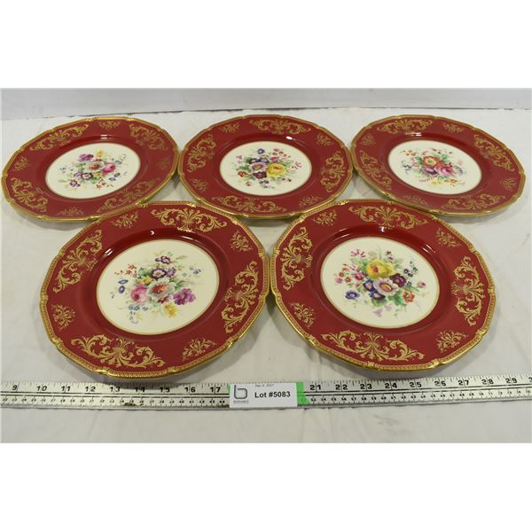Red & Gold Decorative Dinner Plates