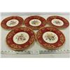 Image 1 : Red & Gold Decorative Dinner Plates