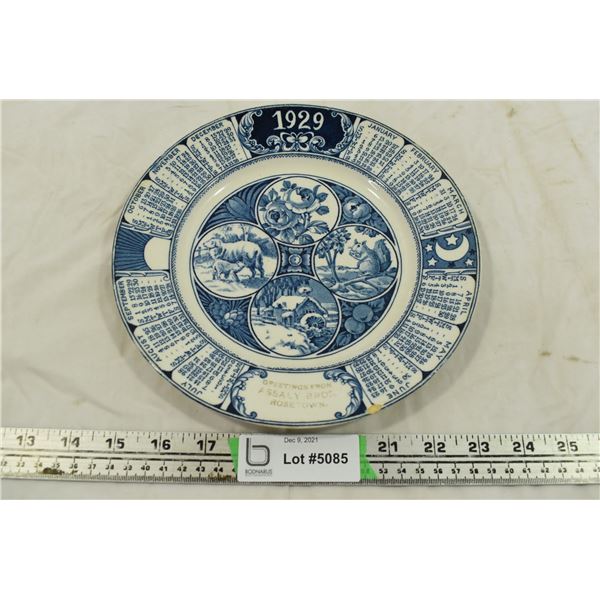 1929 Advertising Plate – Rosetown, Sask - Assaly Bros