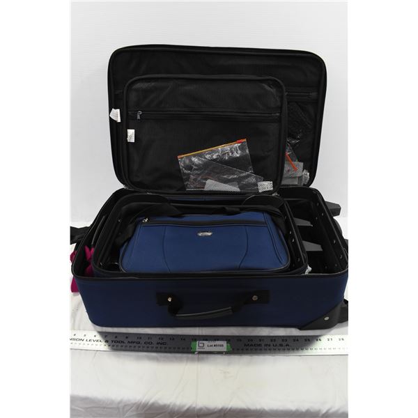 Navy Blue Suitcases & Carry On Bag