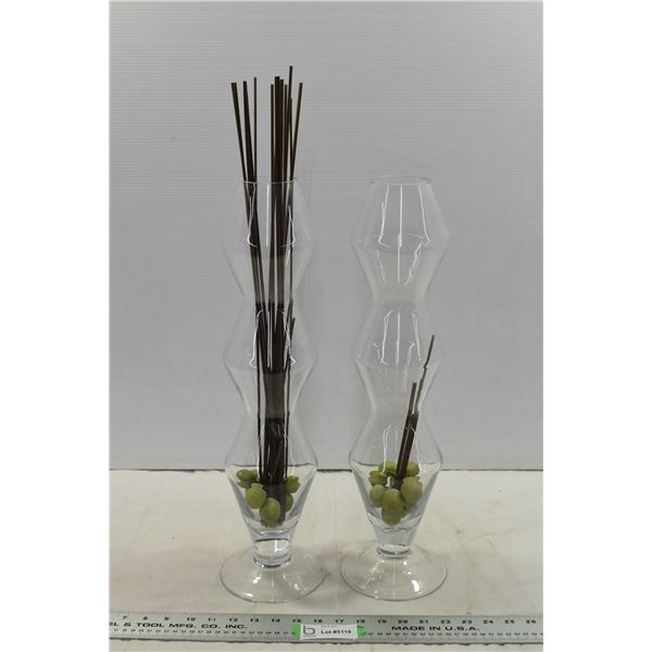 Large Vases w/ Decoration