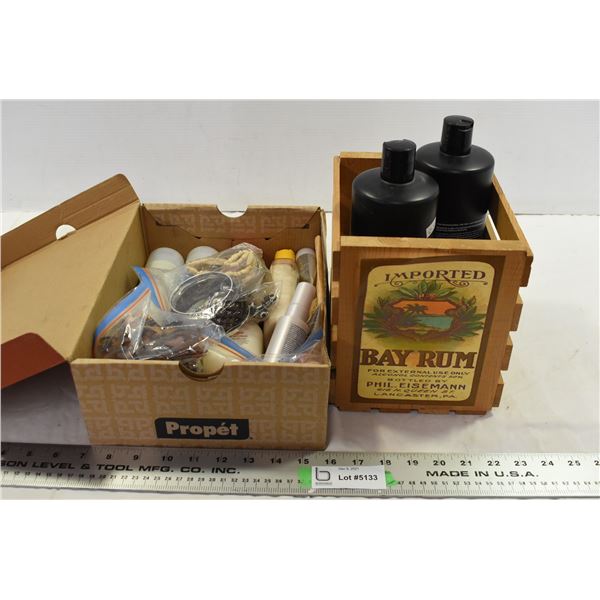 Lot of Assorted Hair Products & Box