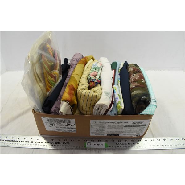 Box of Assorted Fabrics