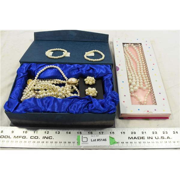 Pearl Necklaces & Earrings